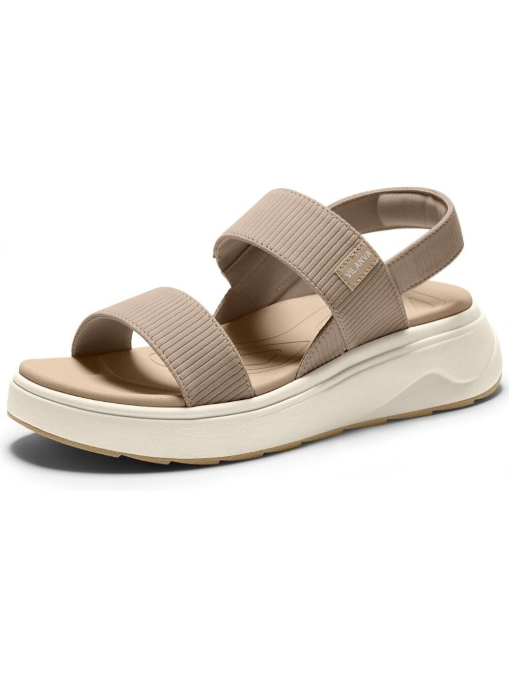 🆕Women's Taupe Platform Sandals with Arch Support for Relief Comfortable